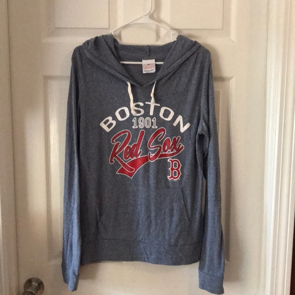Long sleeve hooded Red Sox T-shirt - Picture 1 of 3